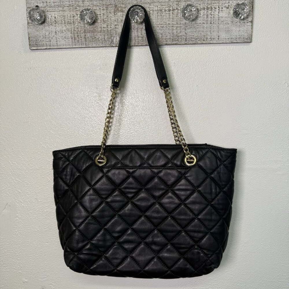 Michael Kors Fulton  Quilted Soft Luxury Leather Tote Bag Handbag Purse Classic - Picture 2 of 16